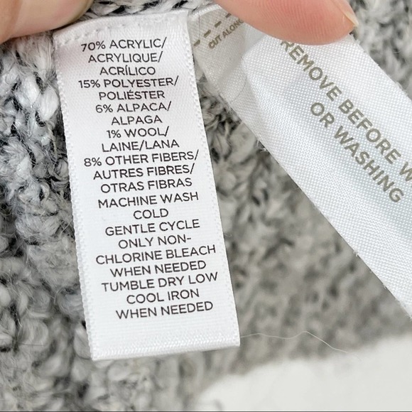 LOFT Drape Front Cardigan Sweater Alpaca Wool XS - Picture 8 of 8